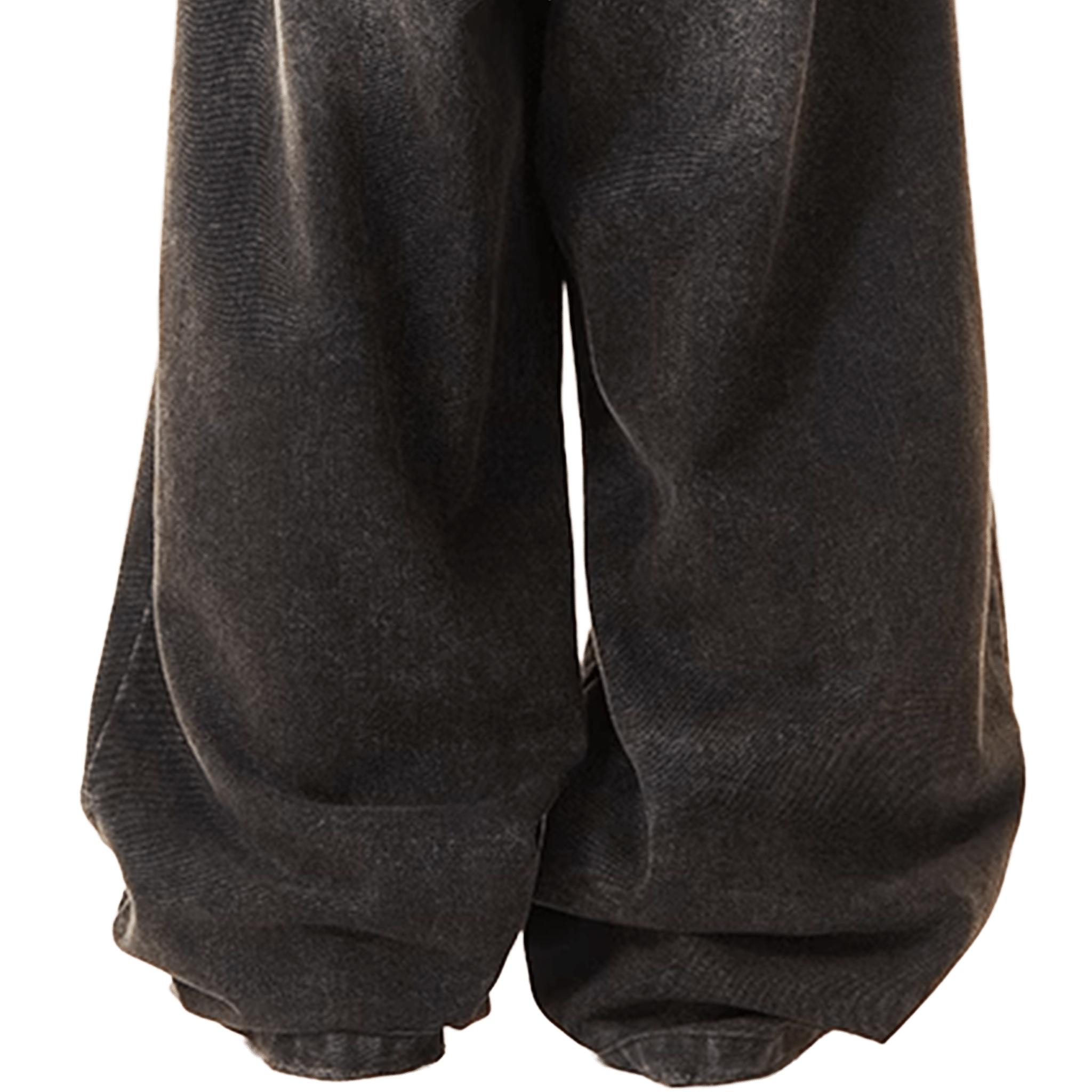 Baggy Stonewashed Denim Double Waist Keep it Universal® Baggy Stonewashed Denim Double Waist Bottoms