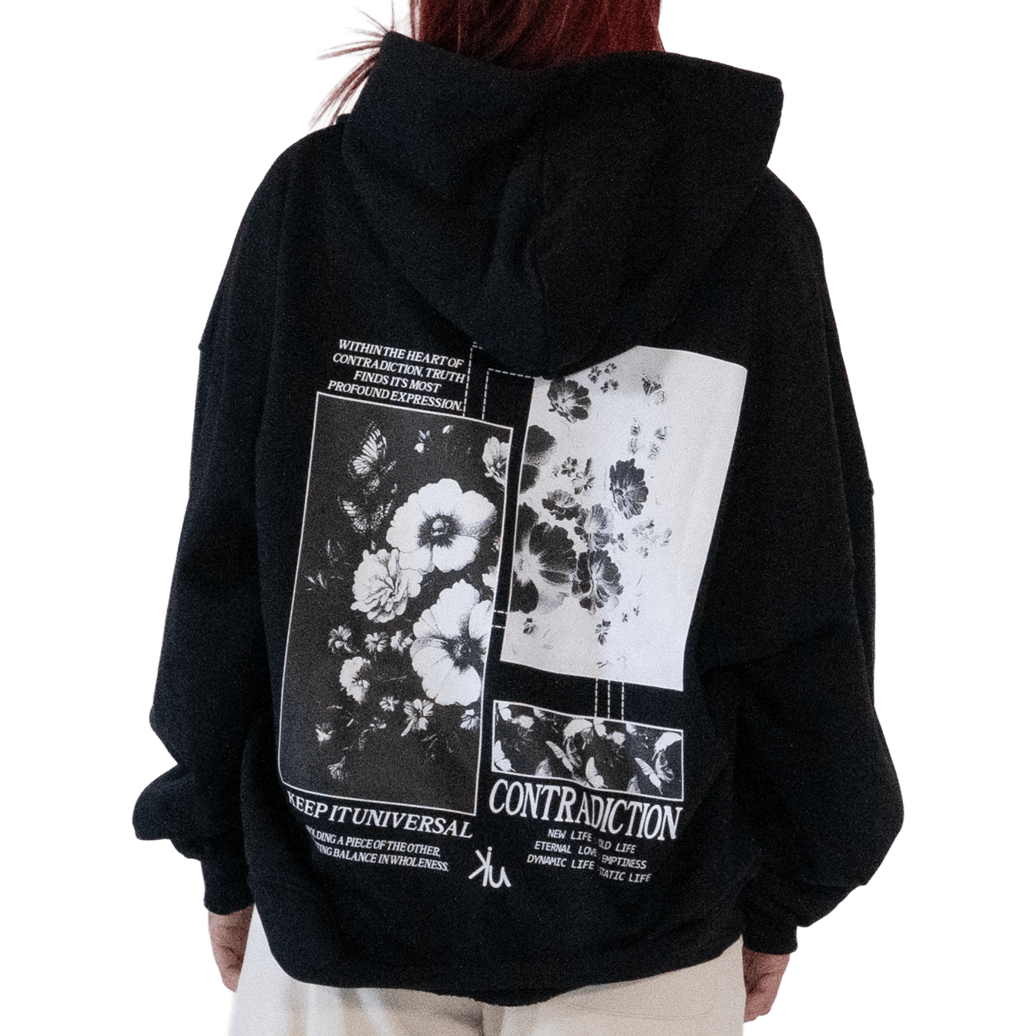 Contradiction Hoodie | Opposites Create Meaning Keep it Universal® Contradiction Hoodie Hoodie