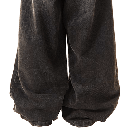 Baggy Stonewashed Denim Double Waist Keep it Universal® Baggy Stonewashed Denim Double Waist Bottoms