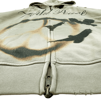 World Peace – Washed Distressed Zip-Up Hoodie | Streetwear with Soul Keep it Universal® World Peace - Washed Distressed Zip-Up Hoodie Hoodie
