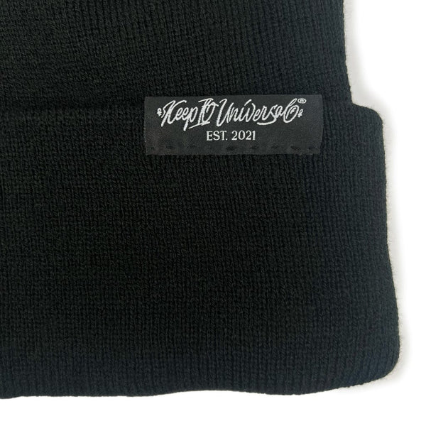 Keep it Universal ® Jersey Lined 12" Cuffed Beanie w/Sig Woven Label
