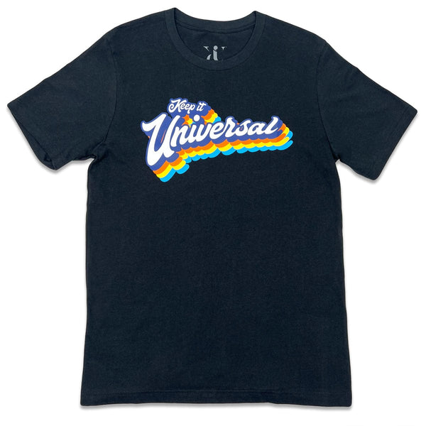 Keep it Universal ® Retro Adorned - T Small / Graphite Black T-Shirt